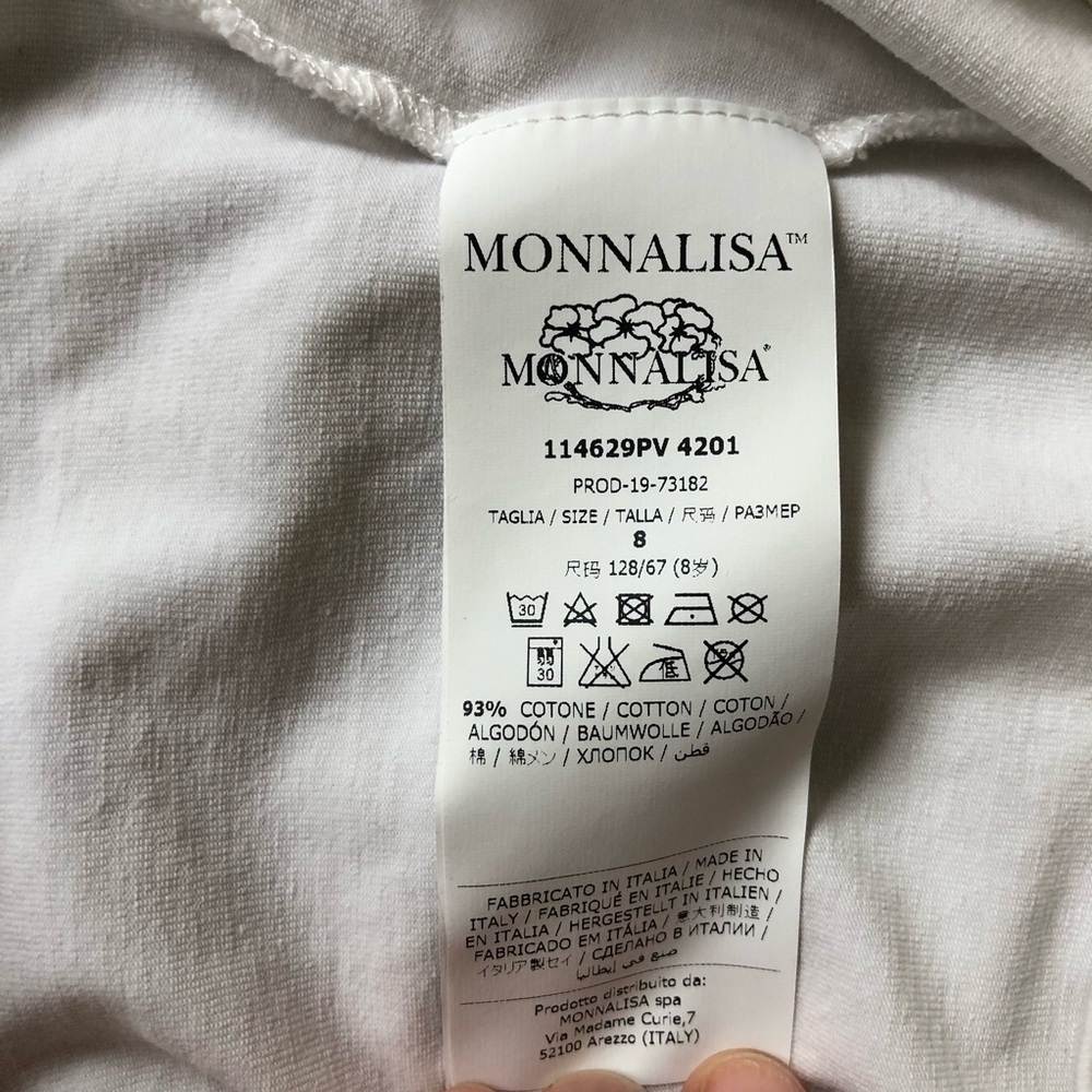 MonnaLisa Girl’s Embellished Tom & Jerry Long Sleeve White Tee - Picture 7 of 8